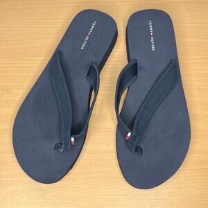 Tommy Hilfiger Women's Navy Blue Thong Kailen Flip Flop Sandal Size 11